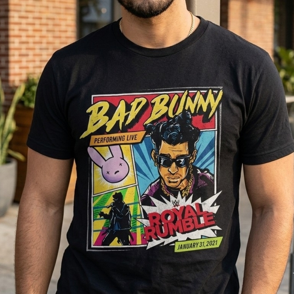 Bella Canvas Black Bad Bunny Graphic Tee✨